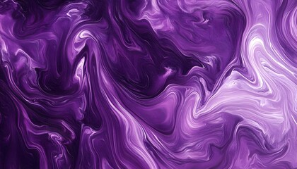 Fototapeta premium Abstract swirling patterns of deep purple and white hues.