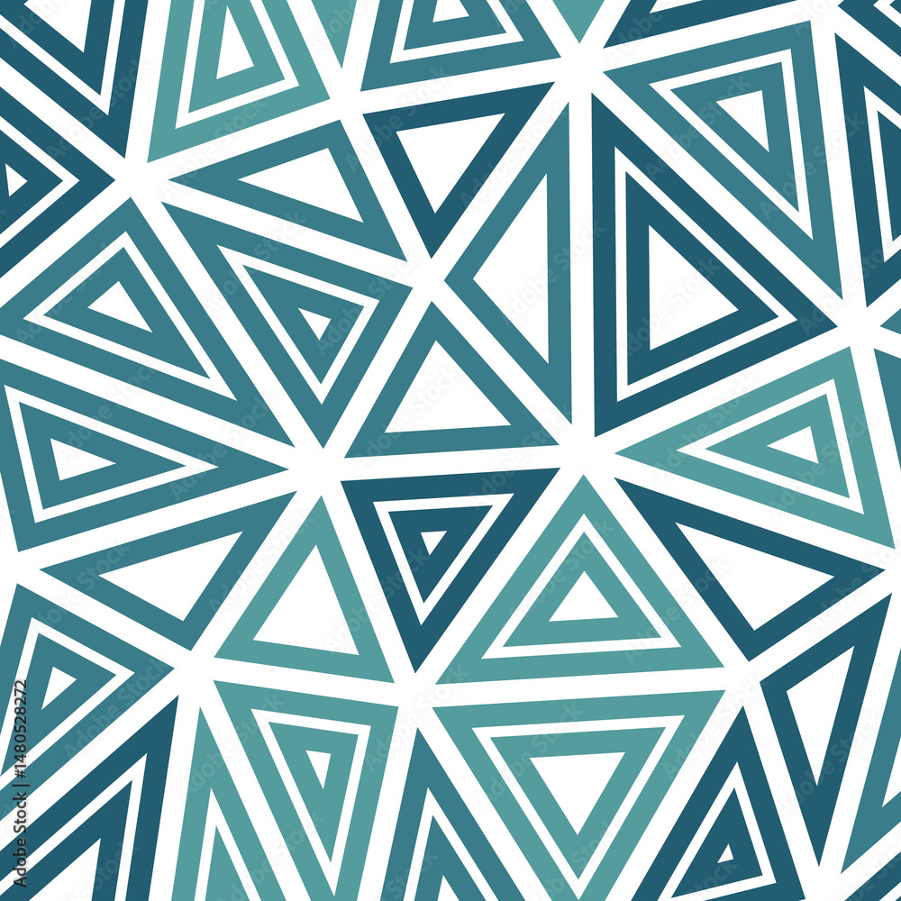 Poster triangular pattern background. multiple repeated inner triangles. big triangles size. multiple color