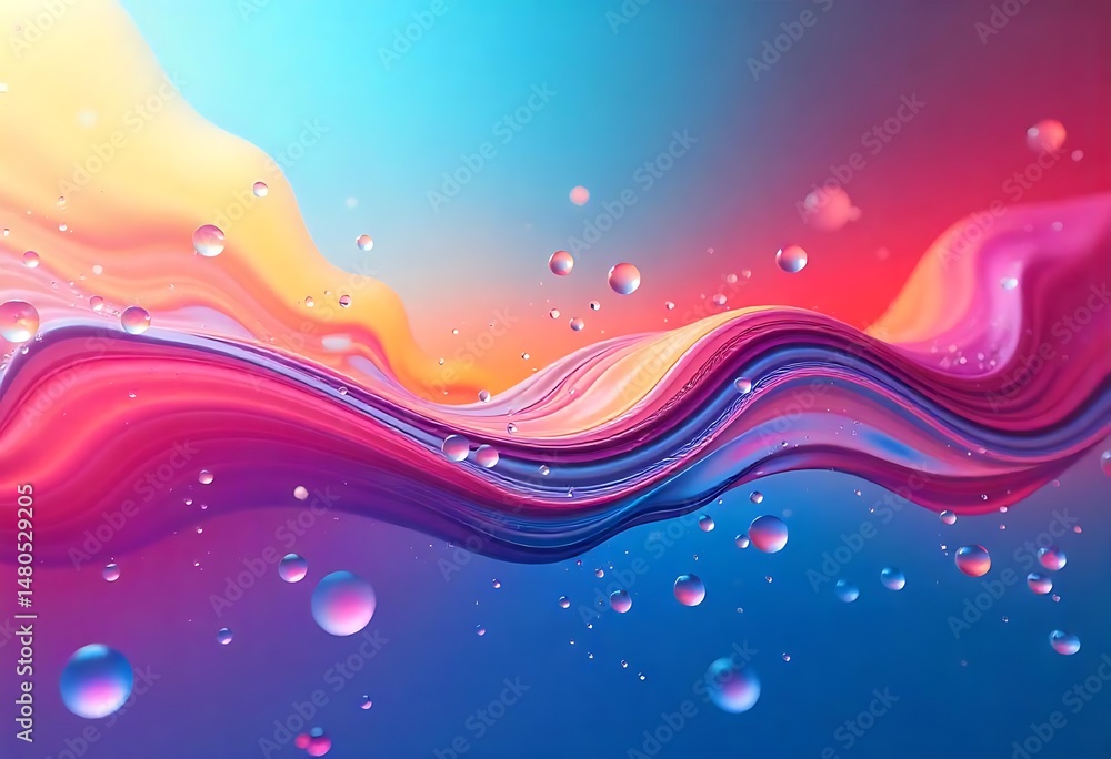 Poster generative ai: fluid dreams a symphony of color and light unveiled