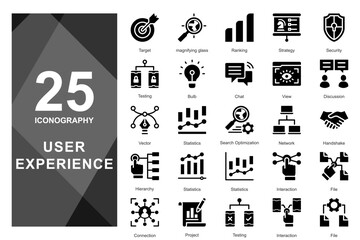 Icon set covering flexible UI patterns and responsive user flow.