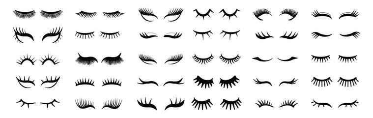 Set of Black Eyelashes