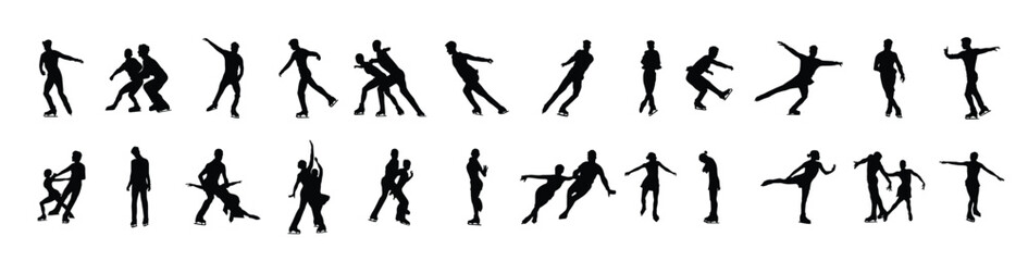 Figure Skating Black Silhouettes