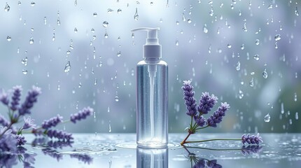 facial skincare bottle mockup