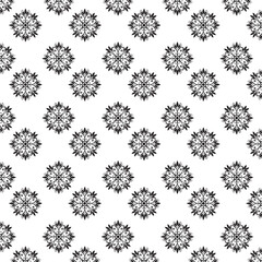 Seamless silhouette Floral Pattern | Featuring Black and White Stylized Decorative Motifs | Geometric Floral Pattern | Minimalist Black Line Flower Background