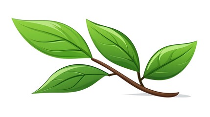 Fototapeta premium Botany Leaves to Ecology Care Symbol Vector Illustration for Environmental Conservation Campaigns