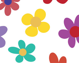 Flower background with various colors
