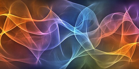 Abstract colorful flowing waves background image perfect for website banners presentations and design projects featuring vibrant multicolored translucent swirls and elegant design