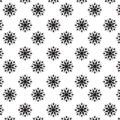 Seamless silhouette Floral Pattern | Featuring Black and White Stylized Decorative Motifs | Geometric Floral Pattern | Minimalist Black Line Flower Background