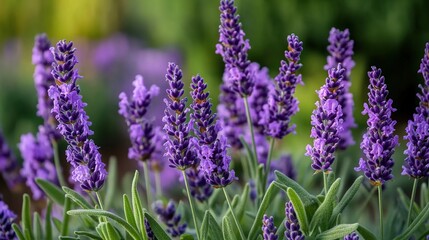 Naklejka premium Lavender Flowers in Bloom