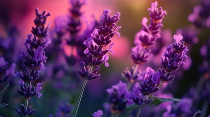 Fototapeta premium Close-up of Lavender Flowers in Bloom