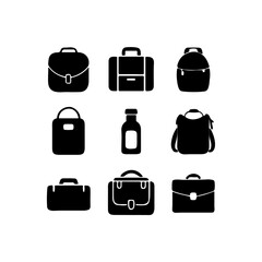 vector illustration of a set of bags