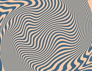 Naklejka premium Dynamic abstract artwork showcasing flowing blue lines against a beige background. A versatile design suitable for modern digital presentations, backgrounds, or creative projects.