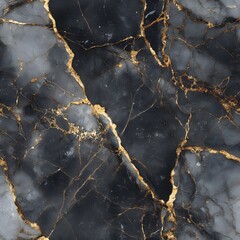 Fototapeta premium Elegant Black and Gold Marble Texture High-Resolution Image for Design Projects