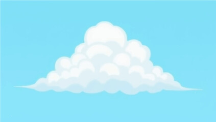 Fluffy white clouds in a bright blue sky with hints, creating a peaceful cloudscape on a summer day