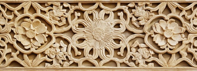 Ornate Carved Stone Panel