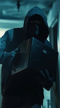Mysterious intrusion: masked offender, covert burglary, silent entry, personal loss, criminal act, stolen asset, law violation, home breach, stealth tactic, unseen danger, household alarm.