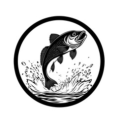 ynamic Fishing Logo Illustration