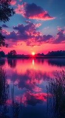 Tranquil water reflecting breathtaking sky high resolution HD photo