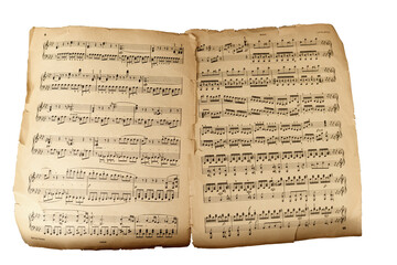 Two Sheet Music - partitura - musical symbols