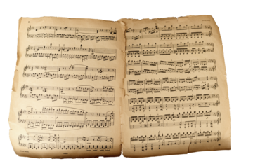 Two Sheet Music - partitura - musical symbols