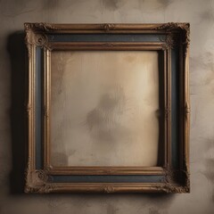 Antique metal frame with aged photo, nostalgic vibe ,  home decor,  retro,  rustic decor