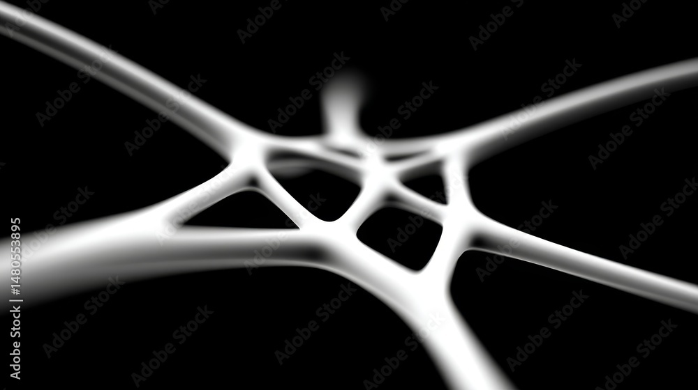 Poster microscopic cellular network structure - abstract symbolizing connection, complexity, growth, scienc