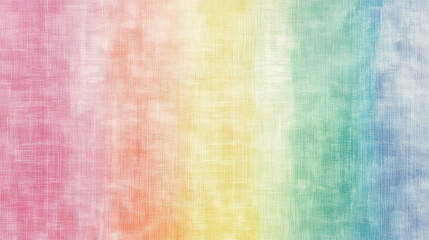 Fototapeta premium Colorful gradient fabric displaying a blend of pastel shades in a soft, textured design for creative projects
