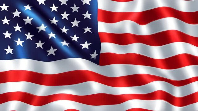 Closeup USA flag flying video waving American flag video United States flag waving animation video United States flag animated banner seamless 3d animation of the American flag flying video