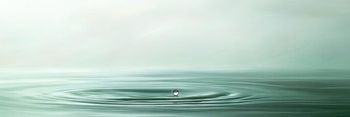 Water drop impact, serene ripples