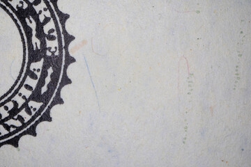 Closeup of front side of 1 dollar banknote