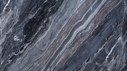 Naklejka premium Elegant dark grey marble texture with subtle white and brown veining luxurious stone background