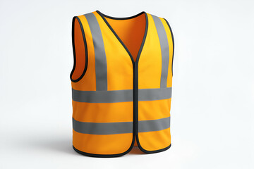 High visibility safety vest in bright orange.