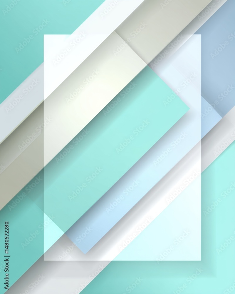 Poster abstract geometric background with soft pastel colors and layered shapes for modern design projects