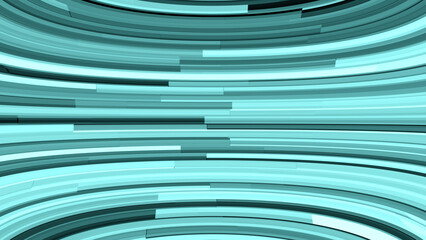 Abstract design of turquoise arched horizontal lines creates a modern digital art composition with geometric shapes and visual appeal