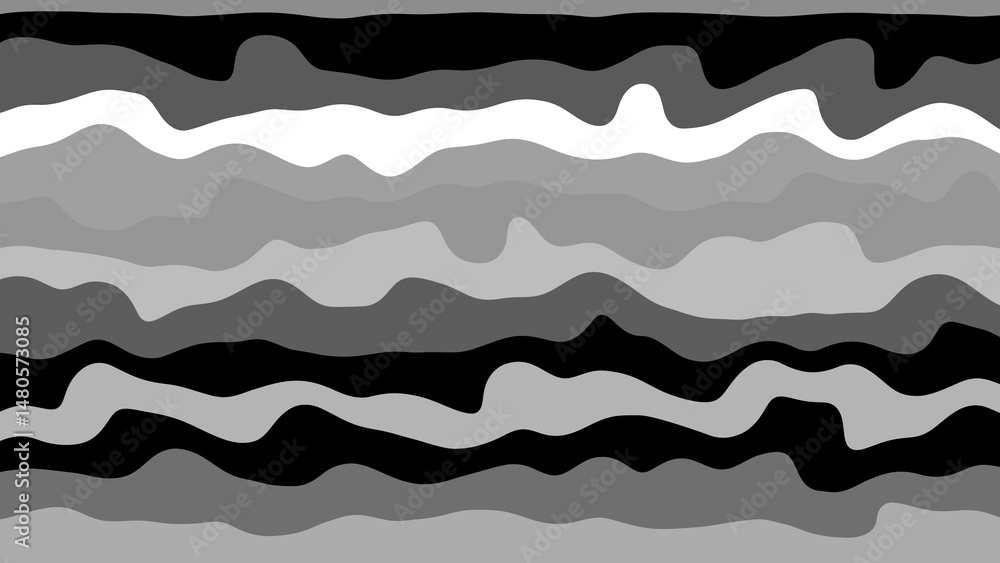 Poster abstract grayscale background with flowing wavy lines creating a fluid and textured pattern represen