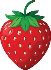 Obraz premium strawberry icon set color and black line art 