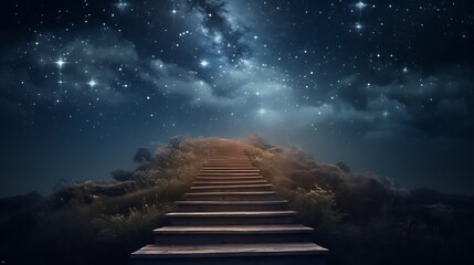 Stairway to Heaven with Night Sky. (1)