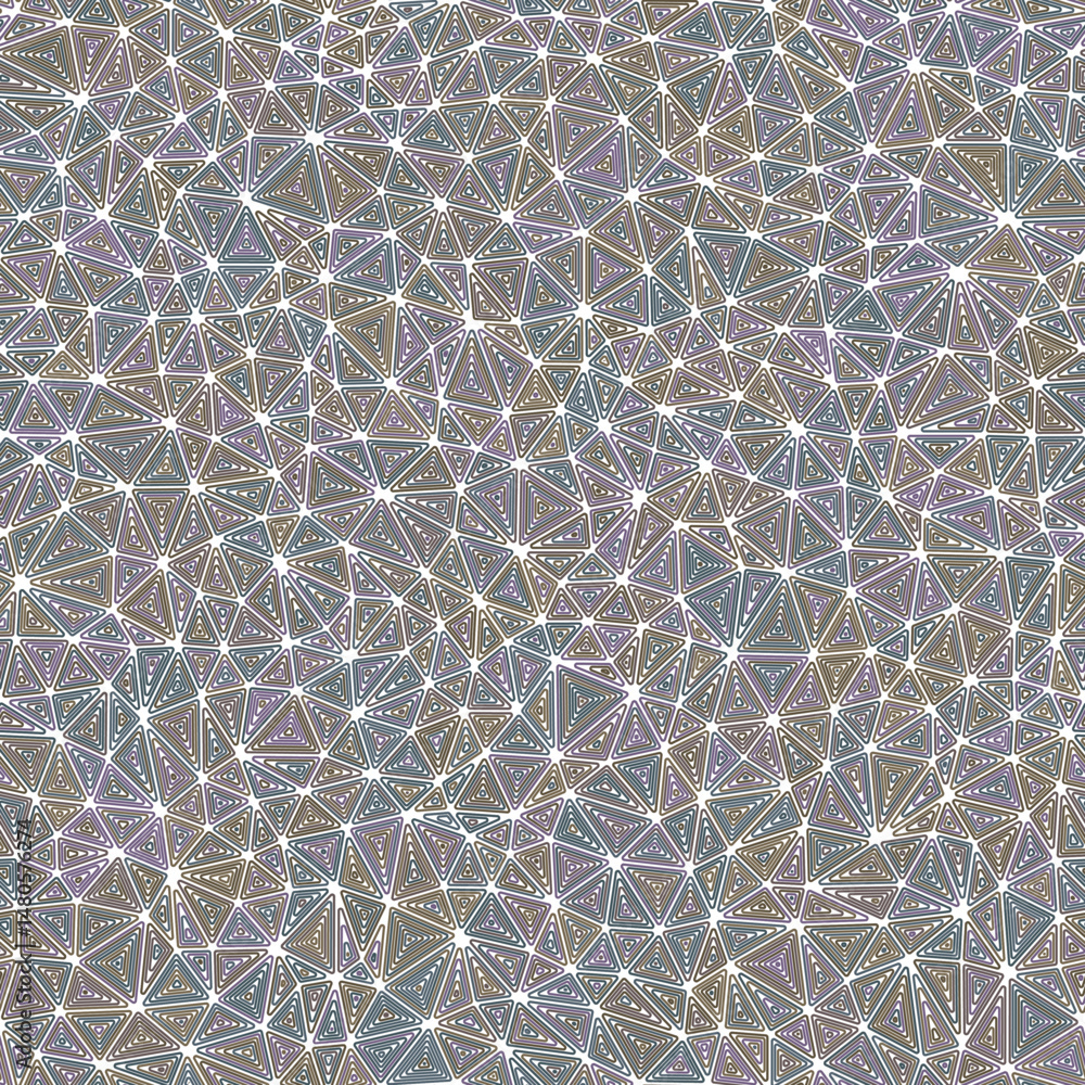 Poster minimalistic triangles background. small shape size. multiple repeated inner triangles. multicolored
