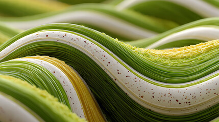 An abstract green gradient glass background, rendered in 3D, with smooth, flowing transitions of color. The transparent glass effect creates a sleek and modern aesthetic, ideal for digital art, tech v