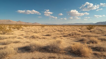 Expansive Desert Landscape Under a Clear Sky