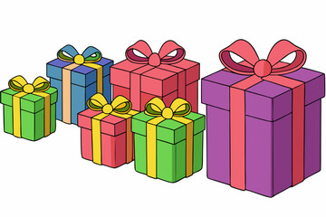 gift boxes vector illustration