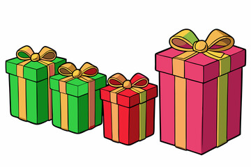 gift boxes vector illustration