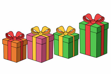 gift boxes vector illustration