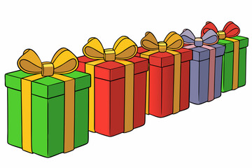 gift boxes vector illustration