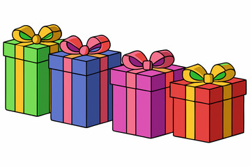 gift boxes vector illustration