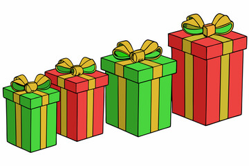 gift boxes vector illustration