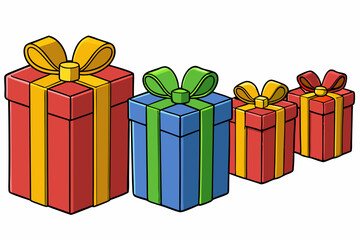 gift boxes vector illustration