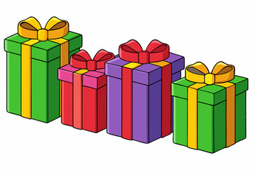 gift boxes vector illustration