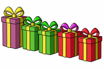 gift boxes vector illustration
