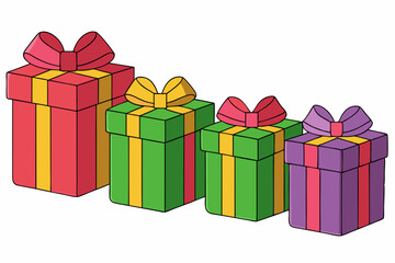 gift boxes vector illustration